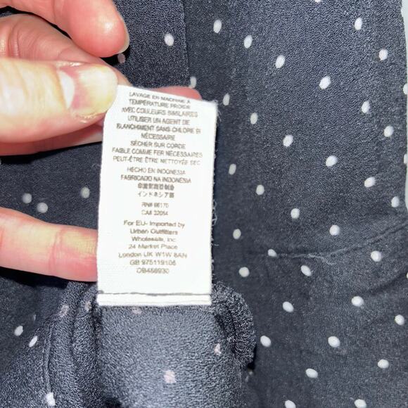 Free People This Town Long Sleeve Polka Dot Shirt Dress | Size Small - Picture 14 of 15